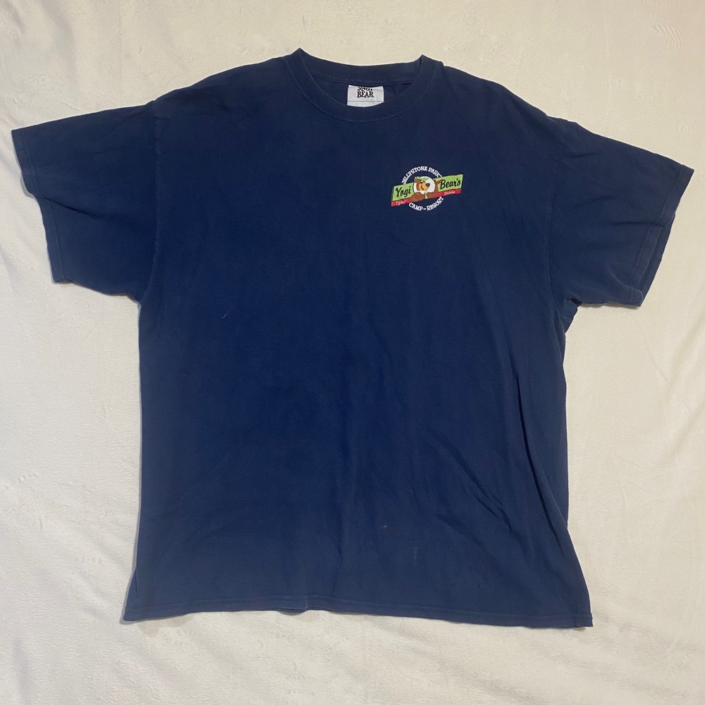 Yogi Bear Jellystone Park Tyler Texas Graphic T-Shirt Navy Blue Mens XL M4